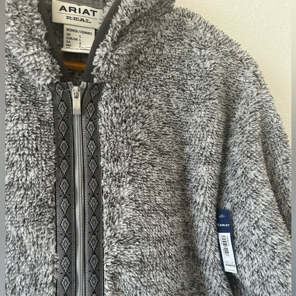 Ariat Lurex Berber 1/2 Zip Hoodie. Womens L - Picture 4 of 4
